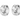 Thick Starry Silver Hoops Earrings waterproof tarnish-free jewellery - Binky Belle