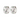 Silver earrings with sage gemstones placed on a white background
