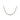 Silver chain necklace with a clear pendant on a white background