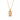 A gold-colored necklace featuring a detailed moon design pendant, presented against a white background.