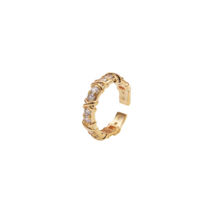 Gold X  Adjustable Ring
