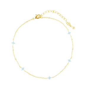 Gold Turquoise Flower Bracelet