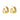 Gold double hoop earrings with angular crystal channel-set detail and polished finish