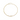 A minimalist gold necklace with a thin, circular band features a subtle knot detail at the center. The design is sleek and elegant, conveying simplicity.