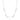 Silver necklace with four evenly spaced name pendants—Amelia, Daniel, Millie, and Calli—attached to a fine gold chain, shown against a white background