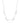Silver necklace with four evenly spaced name pendants—Amelia, Daniel, Millie, and Calli—attached to a fine gold chain, shown against a white background