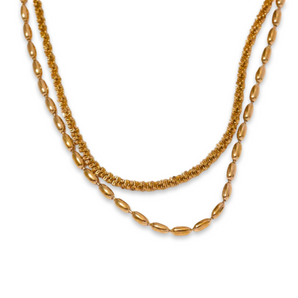 Gold Two Layered Stylish Necklace