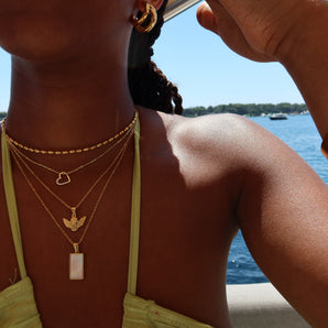 Silver Dainty Bead Necklace