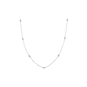 Silver Dainty 7 Ball Necklace