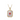 Gold pendant necklace with a rectangular mother-of-pearl inset featuring a small heart-shaped red gemstone, surrounded by a border of tiny diamonds.