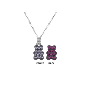 Lilac and Pink 2 in 1 Gummy Necklace