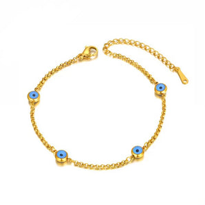 Gold Dainty Evil Eye Bracelet