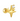 A gold-colored stud earring featuring a crystal embellishment at the top with a star design below.