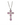 A silver-plated necklace with a baby pink cross pendant adorned with crystal embellishments on a chain.