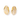 Pair of gold and beige earrings on a white background