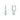 * Silver Turquoise Luxe Heart Huggies