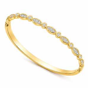 Gold Dainty Crystal Bangle