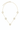 Gold necklace with clover-shaped pendants on a white background