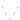 Necklace with four-flower pendant on a white background