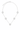 Necklace with four-flower pendant on a white background