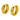 Gold hoop earrings with crystal stars placed on the hoops set on a white background