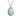 Opal pendant necklace on a white background