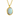 Gold necklace with an opal pendant on a white background