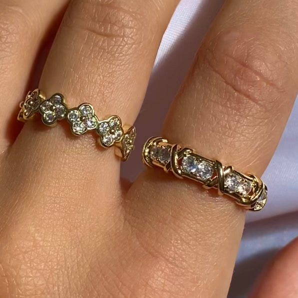 Silver Crystal Luxe Adjustable Ring £26.00 / Add to cart