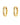 Gold hoop earrings with a row of sparkling white stones. The hoops are polished, exuding elegance and sophistication against a white background.