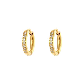 Gold Original Crystal Hoops