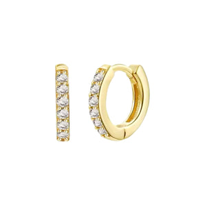 Crystal Cleo Gold Hoops 9mm