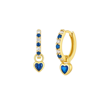 Gold Baby Pink Luxe Heart Huggies Earrings waterproof tarnish-free jewellery - Binky Belle