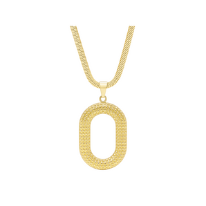 Gold Bubbly Circle Necklace Necklace waterproof tarnish-free jewellery - Binky Belle