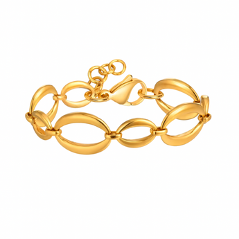 Gold Circular Bracelet Bracelet waterproof tarnish-free jewellery - Binky Belle