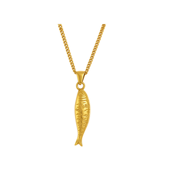 Gold Fish Necklace Necklace waterproof tarnish-free jewellery - Binky Belle