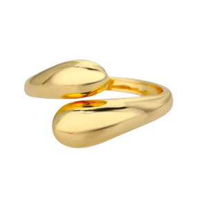 Gold Hug Me Adjustable Ring Rings waterproof tarnish-free jewellery - Binky Belle