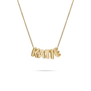 Gold Mini Balloon Custom Necklace Necklace personalised waterproof tarnish-free jewellery - Binky Belle
