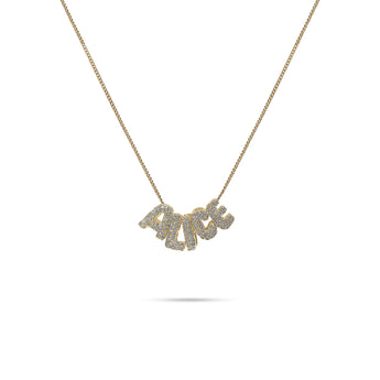 Gold Mini Crystal Balloon Custom Necklace Necklace personalised waterproof tarnish-free jewellery - Binky Belle