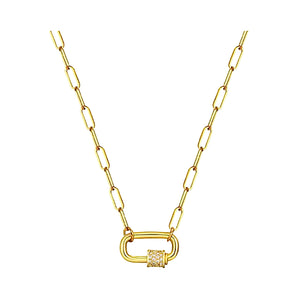 Gold Paperclip Necklace Necklace waterproof tarnish-free jewellery - Binky Belle