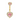 Gold Pink Heart Belly Bar Rings waterproof tarnish-free jewellery - Binky Belle