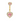 Gold Pink Heart Belly Bar Rings waterproof tarnish-free jewellery - Binky Belle