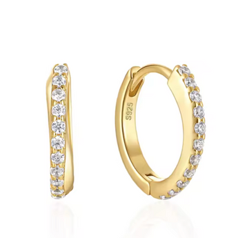 Gold Slay Small Hoops Earrings waterproof tarnish-free jewellery - Binky Belle