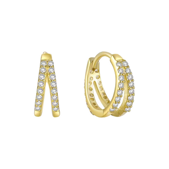 Gold Small Valentine Hoops Earrings waterproof tarnish-free jewellery - Binky Belle