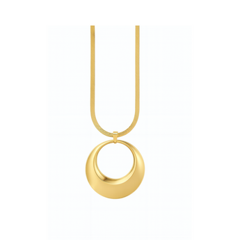 Gold Thick Circle Necklace Necklace waterproof tarnish-free jewellery - Binky Belle