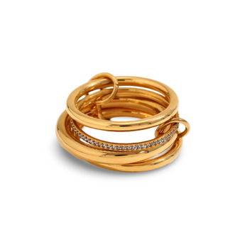 Gold Twilight Stack Ring Rings waterproof tarnish-free jewellery - Binky Belle