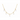 A gold chain necklace featuring five clear teardrop-shaped gemstones and four round clear gemstones, displayed against a solid white background.