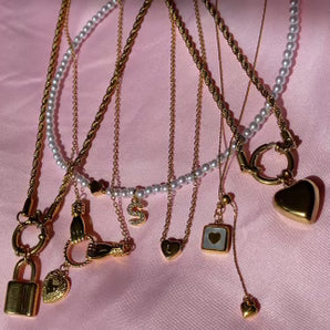 Gold Unique Heart Necklace