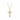 A gold-plated necklace with a sparkling crystal-encrusted cross pendant.