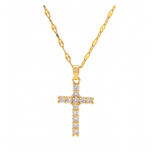 Collana con croce classica in oro