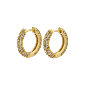 Gold Gift Bedazzled Hoops